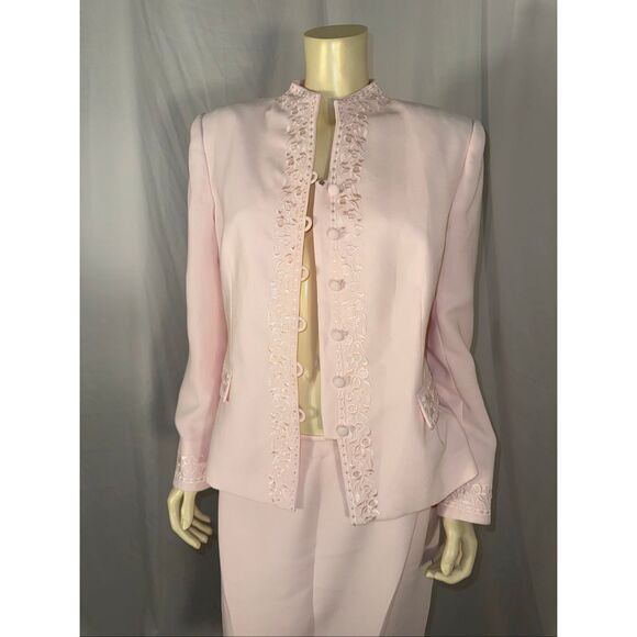 John Meyer of Norwich Women’s Pink Skirt Suit Set Size 14 – Jacket & Midi Skirt - Picture 1 of 11